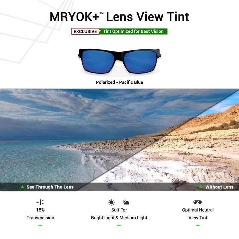 Mryok+ Polarized Replacement Lenses for Oakley Double Edge OO9380 66mm - Pacific Blue - Image 4